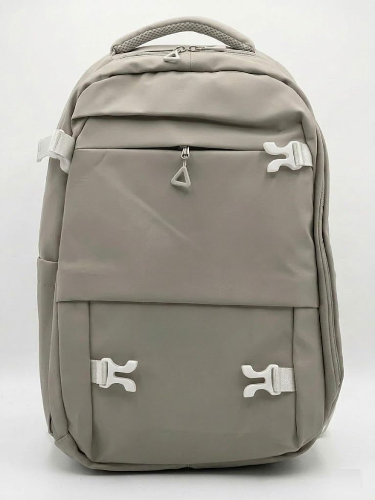 Business Laptop Backpack, Large Capacity Travel Bag Carry on Fitness Bag for Travel Yoga Outdoor Sport Beige | Gym Bags | Fitness, Running & Yoga-image-47