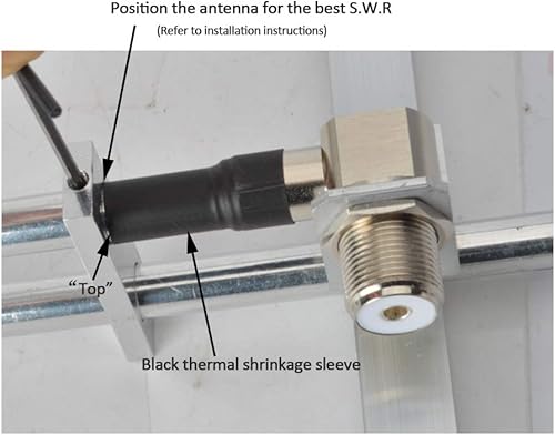 Miniatura 6 de HYS YAGI Antena 9dBi de alta ganancia UHF 27.6 in Base Antena (400-470MHz) Antena exterior de 5 elementos para radioaficionados, GMRS, sistemas de