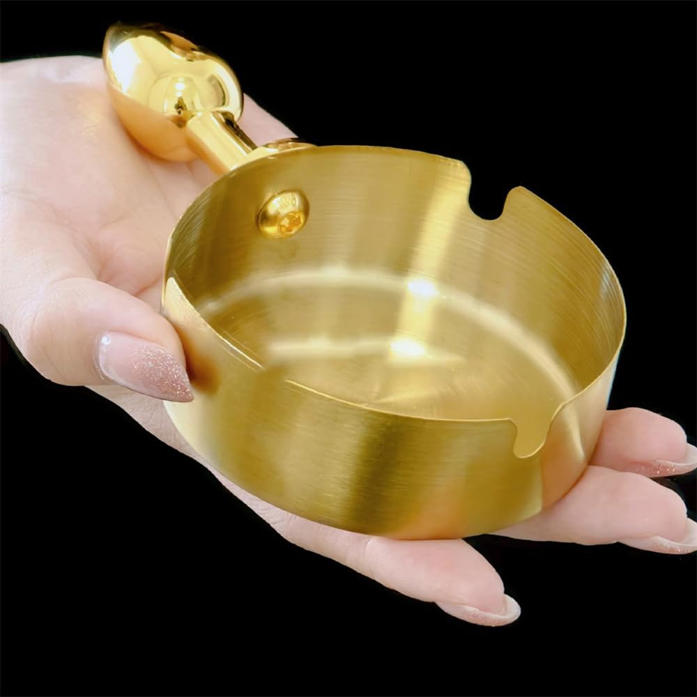 Tingyilan Smoking Metal Ashtray Training Set for Couples, Round