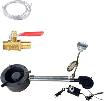 XXSTAR Waste Oil Burner Stove, Oil Furnace Furnace Burning Tool for Home Cooking & Heating 25CM