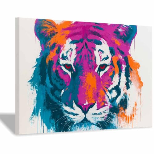 Toile animaux tigres multicolore pour illuminer les murs de votre appartement