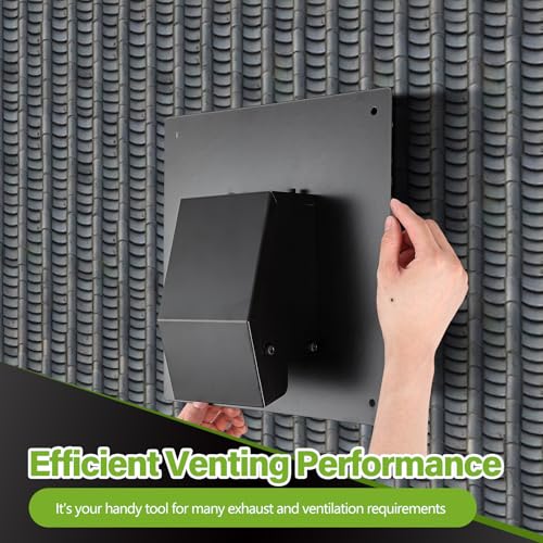 Rossesay XUU-ROSSESAY-1515 Roof Vent Cap With Damper Removable Screen And Bottom Extension Kitchen Range Hood Roof Vent Cap Steel Roof Bathroom Exhaust Vent thumb #6