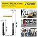 VEVOR Hydraulic Long Ram Jack, with Single Piston Pump and Clevis Base, Manual Cherry Picker w/Handle, for Garage/Shop Cranes, Engine Hoists，3 Tons/6600 lbs Capacity, Black