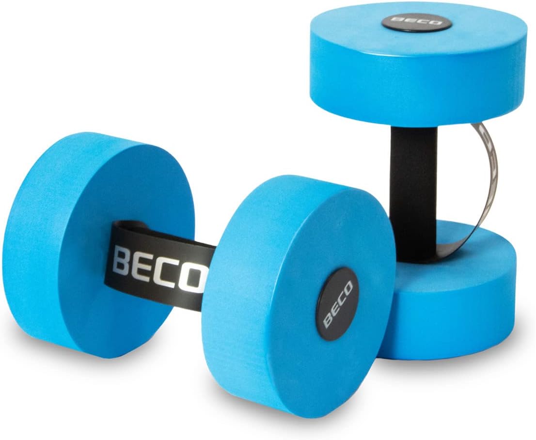 BECO Dumbbell Aquafitness - Dumbbells for Aqua Jogging, Water Aerobics & Swimming Lessons - 1 Pair, Medium, 22 x 15 cm