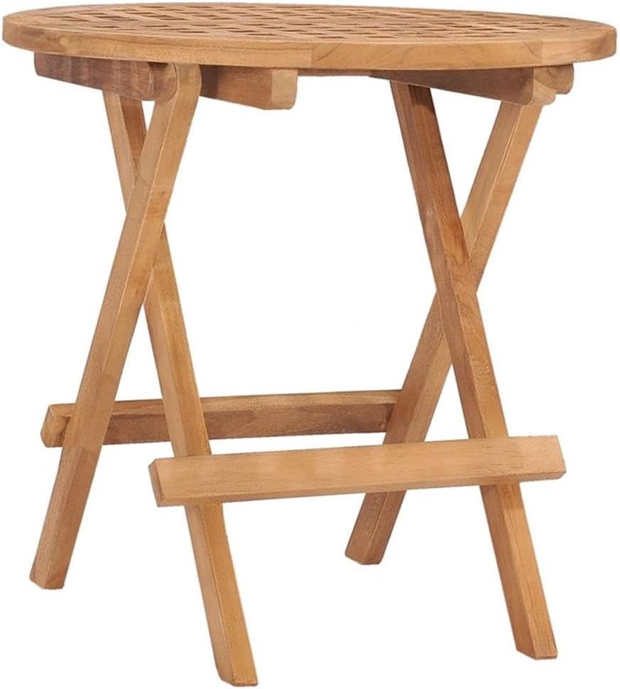 BOWERY HILL 3-Piece Folding Patio Dining Set, Solid Teak Wood with Cushions, Space-Saving Design, Indoor/Outdoor Use, Balcony or Garden Furniture for 2 People Dining