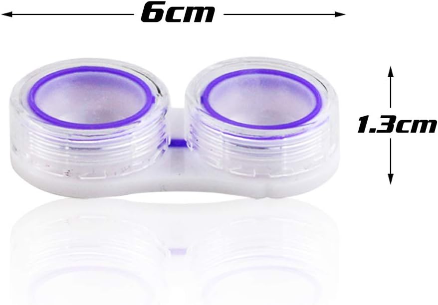 WFPLUS 20 Pack Contact Case Bulk - Clear Case for Contact Lens, Colored Contact Lenses Case with Rubber Ring