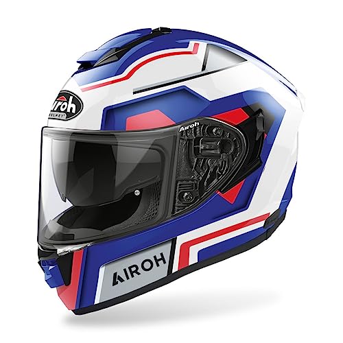 AIROH CASCO ST.501 SQUARE BLUE/RED GLOSS L