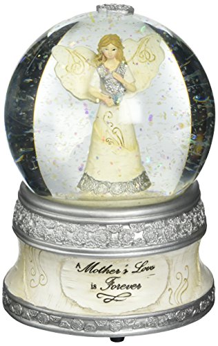 Pavilion Gift Company Elements 82329 100mm Musical Water Globe with Angel Figurine, A Mother's Love, 6-Inch