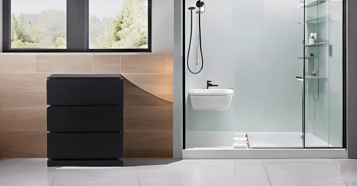 Cassettiera Salvaspazio Multiuso con 3 Cassetti in Metallo Colore Nero | Mobiletto Contenitore per Ufficio, Camera, Bagno e Ingresso