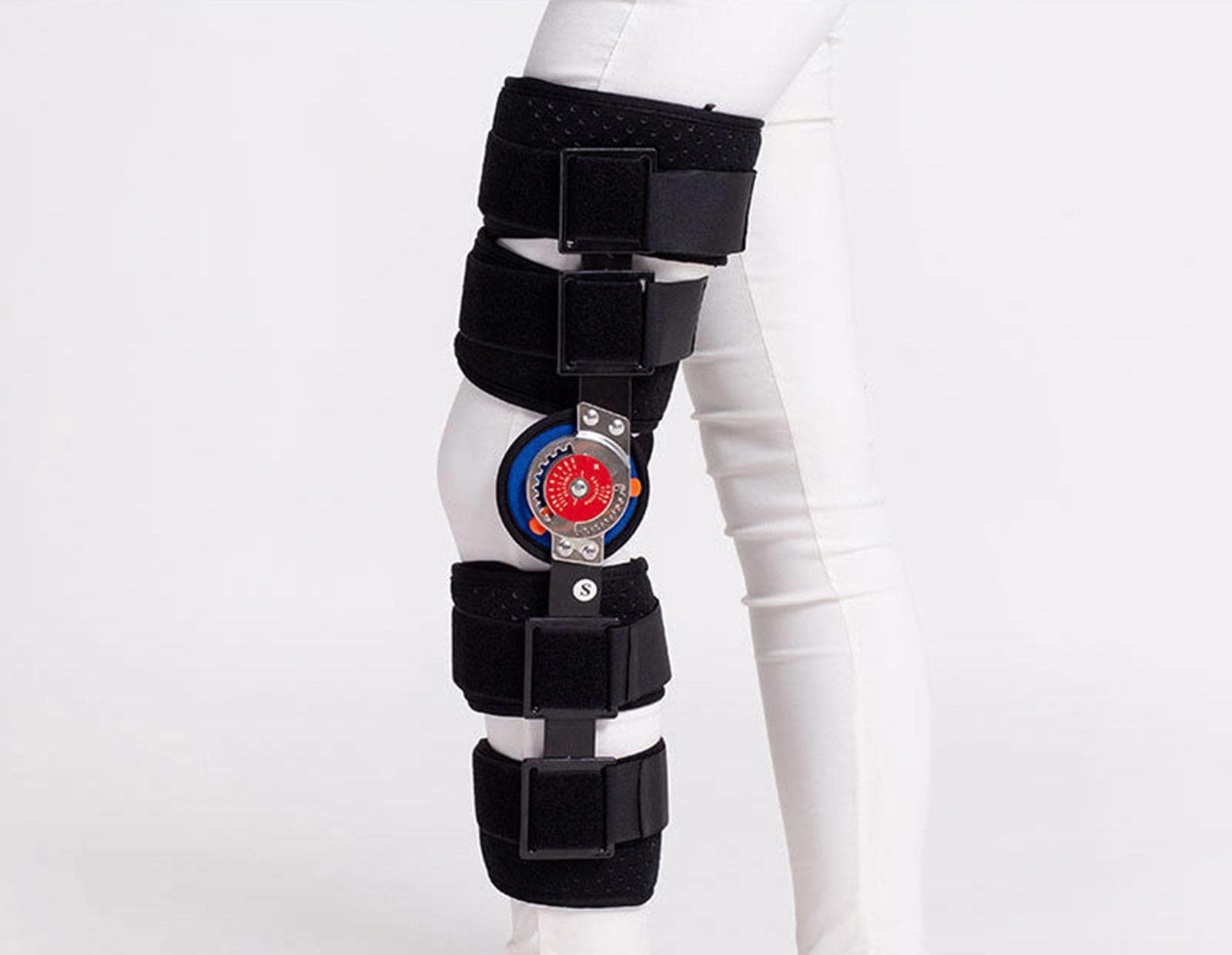 Knieorthese – Gelenkige Wegfahrsperre für ACL-, MCL- und PCL-Verletzungen – für Frauen und Männer – Einstellbare Wiederherstellungsunterstützung für orthopädische Reha, Post-OP,