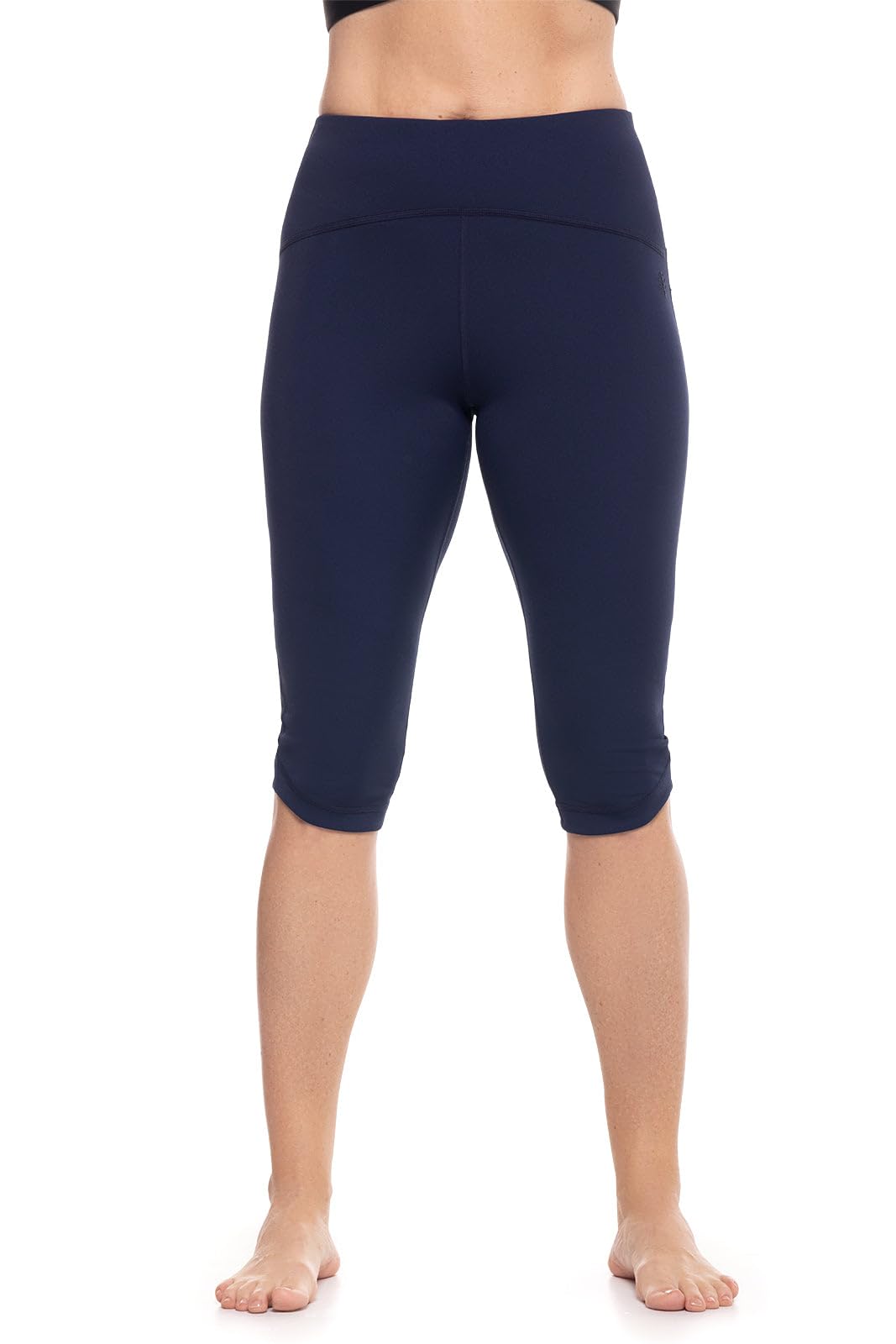 UPF 50+ Women's Kahula Skirted Swim Capris - Sun Protective, Black, XS