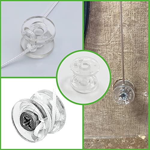 Antfly 16 pcs Pleated Shade Hold Downs Spool Tensioner Window Covering Hardware Cord Retainer Spool for RV Day/Night Shades - Image 5