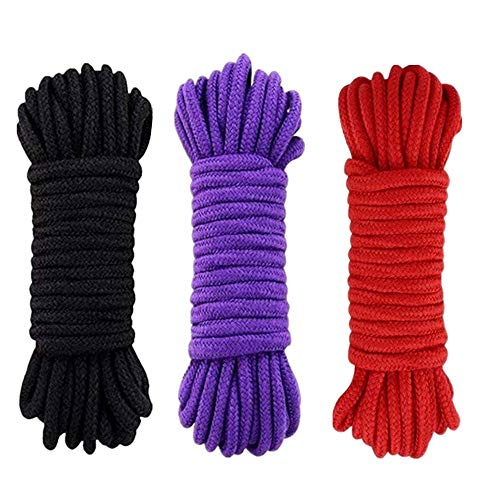 WYMAODAN - Corda di cotone morbido, 2 pezzi, 10 m, 8 mm, multiuso, corda di cotone spessa, intrecciata