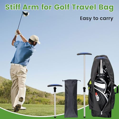 Greeily Golf Travel Bag Support Rod, 33"-60" Golf Club Travel Protector Stick Telescopic Adjustable Airlines Stiff Arm Club Protector Stainless Steel Pole - image 8