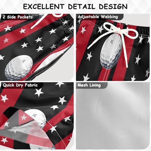 Boys Beach Board Shorts Star Golf Baseball Swim Trunk Teen Swimwear 8-16Y3