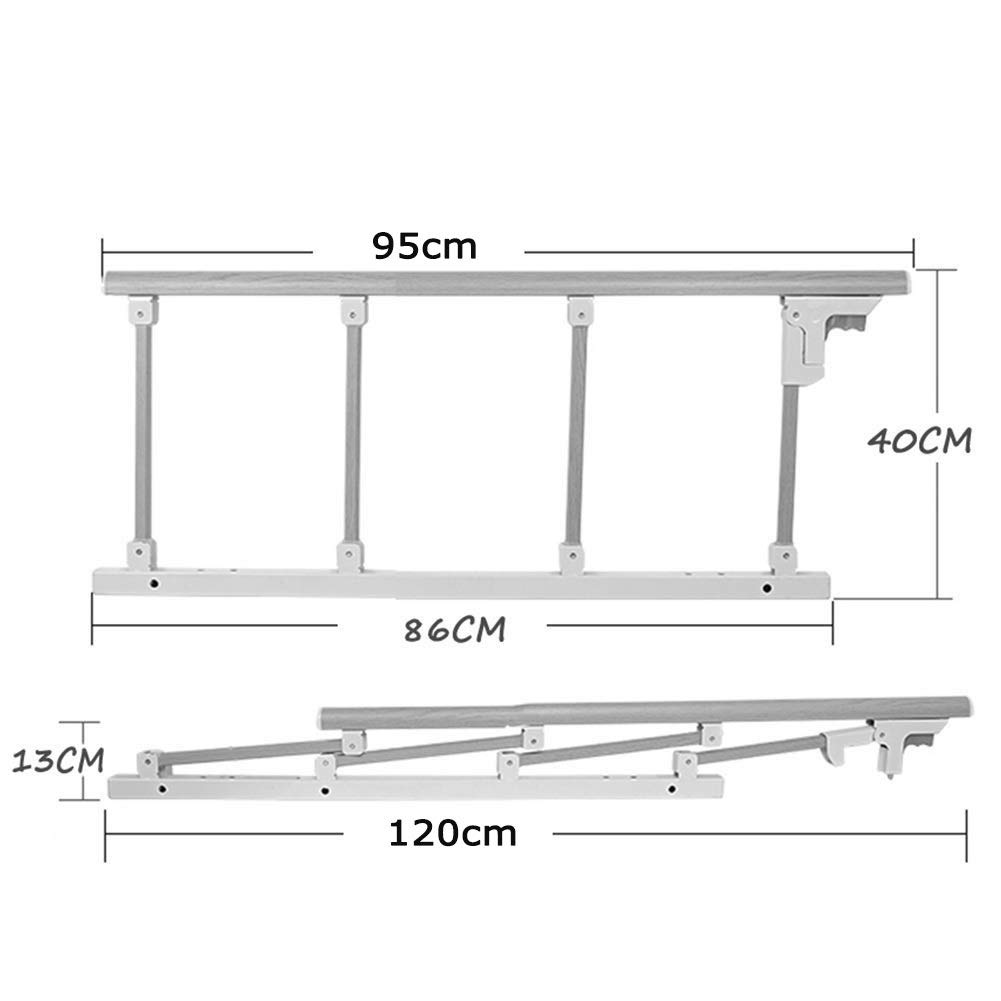 Sponde del Letto Protezione Pieghevole per Anziani Assistenza Impugnatura Impugnatura Paraurti Bar Handicap Dispositivi di Assistenza Medica, 95 * 40 Cm (Colore : D)