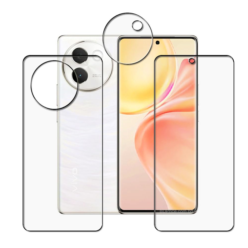 ABCDEFG TOMBIK Compatible With Vivo V30e Front & Back & Camera Lens Flexible Impossible Screen Protector Guard (Not Tempered Glass) (B0D2RRQ3C3) Amazon Price History, Amazon Price Tracker