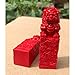 A Pair of Red Beijing Lions Pair Fu Foo Dogs Statues,Cinnabar Guardian,Chinese Feng Shui Decor,for Home and Office, Attract Wealth and Good Luck,Best Gift,Large