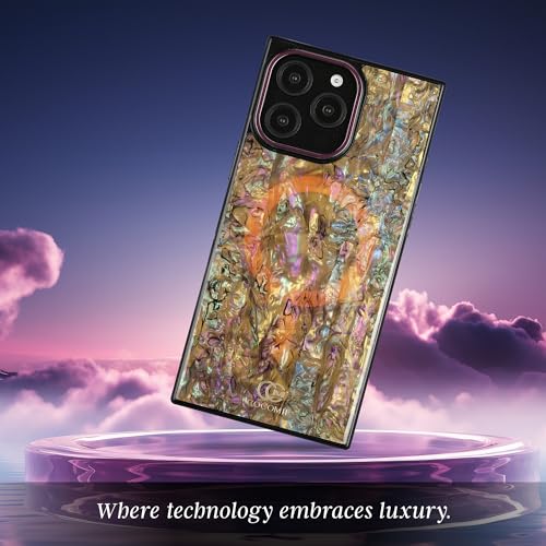 Image of COCOMII Rectangle for iPhone 14 Pro Case, Eclipse Abalone Shell