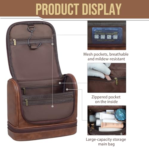 Personalized Toiletry Bag for Men – Waterproof toiletry bag, mens travel Kit with Handle, Custom Engraved Grooming Organizer Gift for Dad, Husband, Son, Groomsmen4