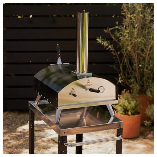 Stoke 13 Inch Outdoor Pizza Oven – Wood Pellet Portable Pizza Oven for Backyard, Camping, or Tailgating – Stainless Steel Oven with Pizza Stone & Accessories