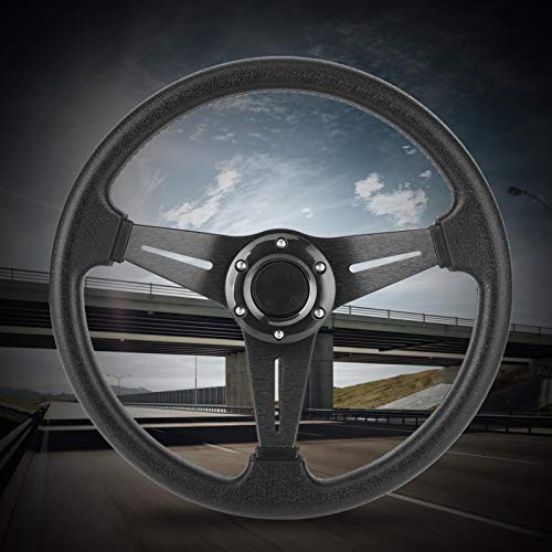 Racing Steering Wheel= KIISS 350/14in Universal Aluinu Car - View #7