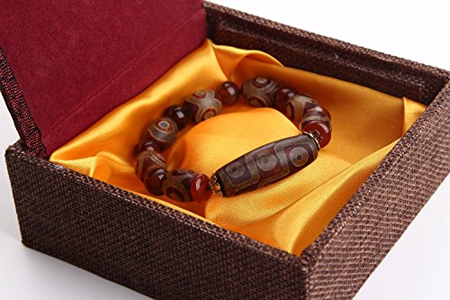 Feng Shui Tibetan Dzi Bead Protective Amulet Bracelet, Attract Wealth and Good Luck, Deluxe Gift Box Included4