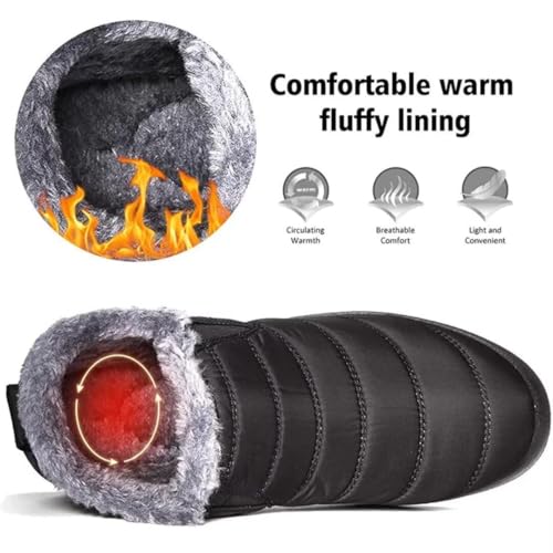 Warm Snow Shoes For Women Outdoor Fur Lining Winter Shoes Anti-Slip Lightweight Ankle Bootie2