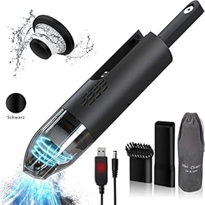Handstaubsauger Akku 450g Mini Leicht Autostaubsauger Kabellos mit Waschbarer HEPA Filter, Faltbarer Griff Handsauger Beutellos mit Aufbewahrungstasche für Reinigung Auto Zuhause Teppich Lücke