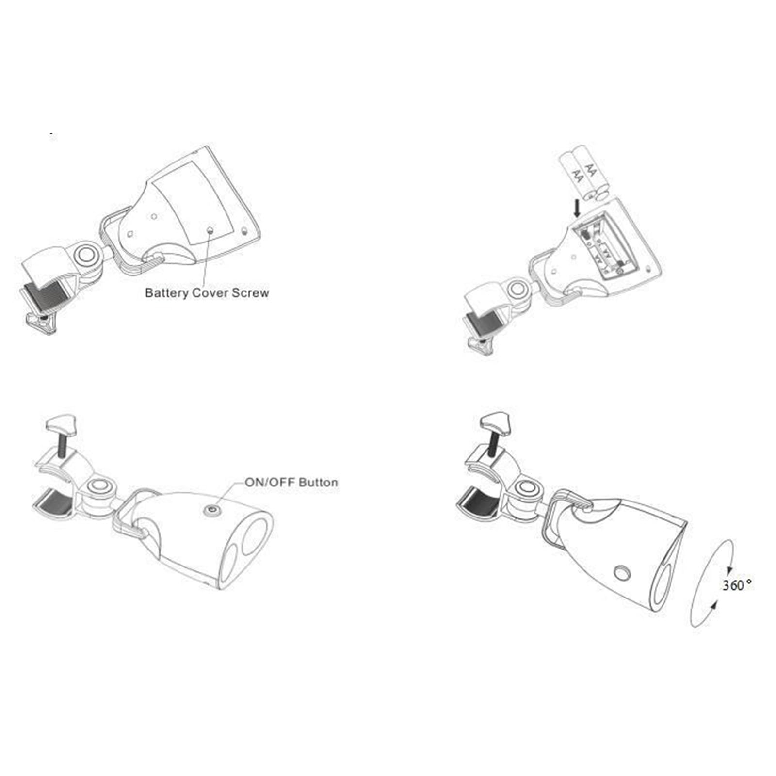 Lampada da barbecue rotante resistente alle alte temperature per la griglia notturna Caratteristica Abbagliamenti Luci LED resistenti alle intemperie Lampada da barbecue resistente alle intemperie