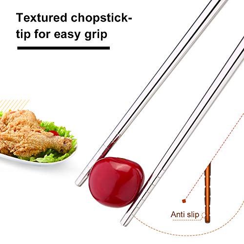 Pauzinhos de aço inoxidável Estrutura oca Isolamento térmico Anti-escaldadura e antiderrapante Pauzi