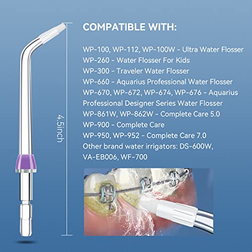 Puntas de repuesto para irrigador dental Waterpik y AquaFlosser con estuche organizador 4