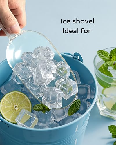 Image of EUHOMY Commercial Clear Polycarbonate Ice Scoop - BPA-Free Food Safe Scoop with Ergonomic Handle for Ice Machine