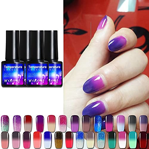 Nail Polish Fall Winter Warm Gradient Nail Gel Removable Nail Polish Manicure Salon DIY at Home Soak Off Gel Polish Nail Art Birthday Festival Gifts for Women Girl 8ml (5201)