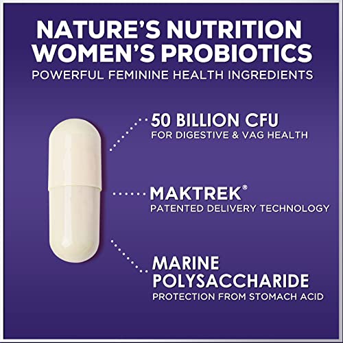 Probiotics For Women 4-In-1, 50 Billion Cfu High Absorption, Daily Womens Probiotic For Digestive, Vaginal, Urinary & Immune Health Support, No Gluten, Shelf Stable Probiotic Supplement - 120 Capsules #TOP5