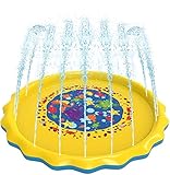 🐳 Alta calidad 🐳 Hecho de PVC, no es perjudicial para la salud de los niños. Espesar material permite que los niños jueguen actividades acuáticas en la alfombra de agua en el patio trasero o Peón de jardín muchas veces.
