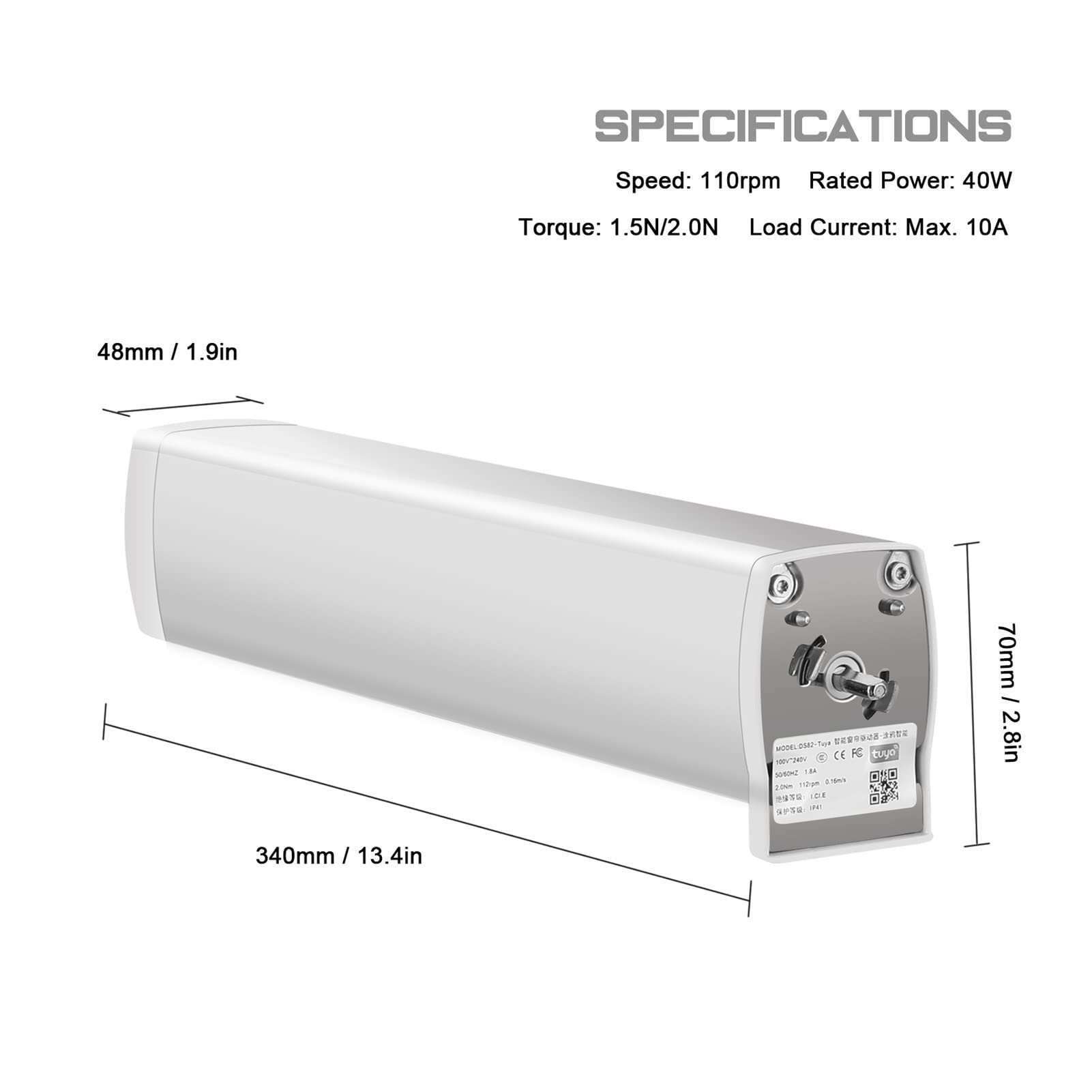 Motor de cortina inteligente ultra silencioso eléctrico inalámbrico control remoto herramientas de control de voz (enchufe Tuya Zigbee)