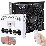 Quixnova unità di climatizzazione Split per Camper - Condizionatore d'Aria per Cabina Camion 12V/24V Kit di climatizzazione Split Raffreddamento rapido per Camper, furgoni, autocarri, Gru Black-24V