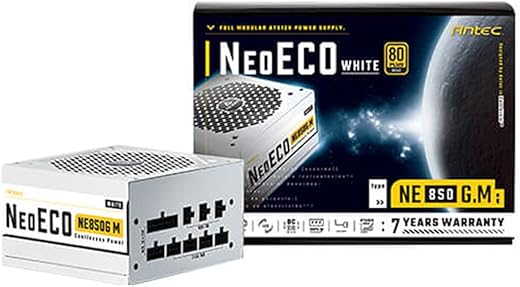Antec NE850G M 850 Watts 80 Plus Gold Fully Modular Power Supply – White