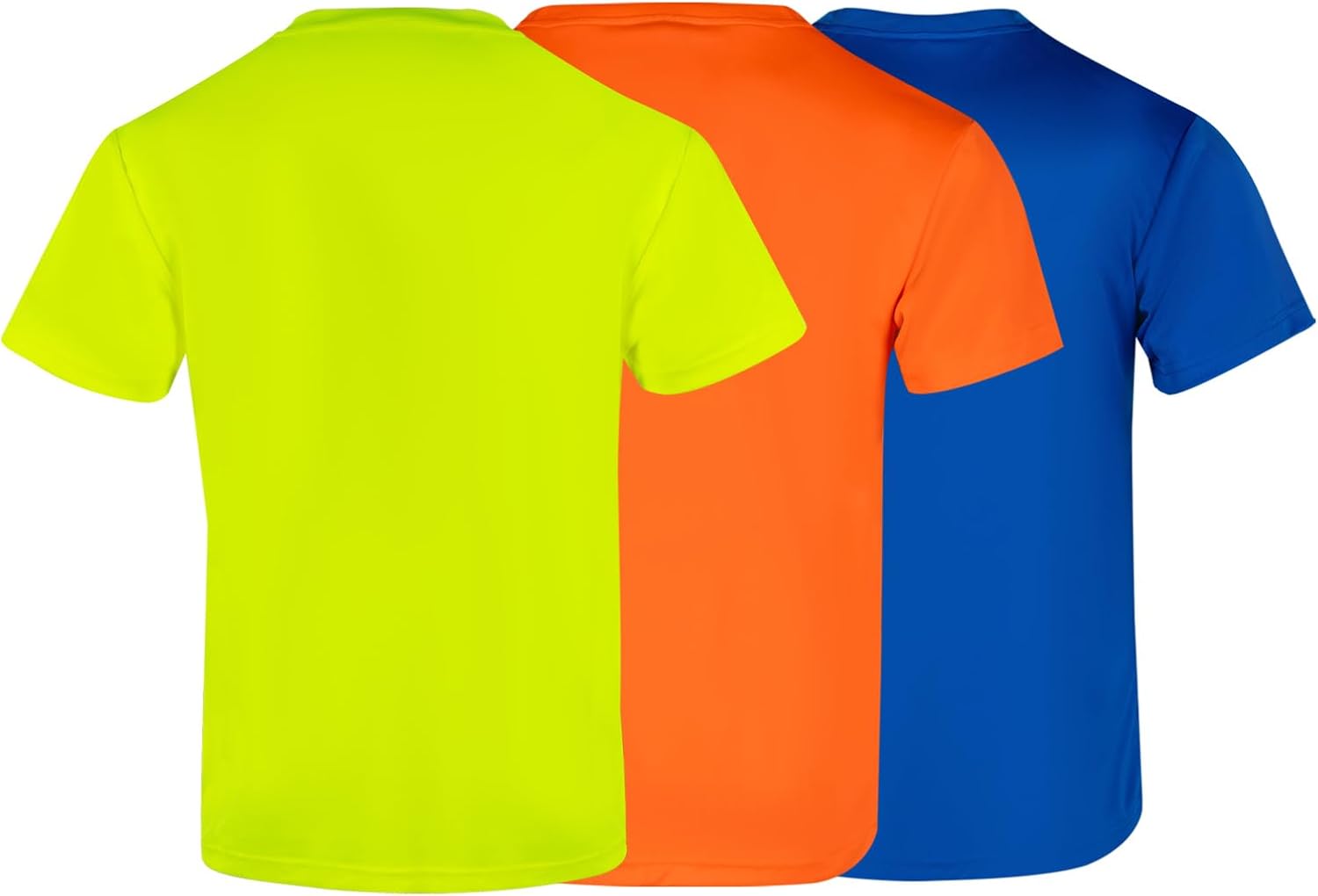 FONIRRA 3 Pack UPF 50+ Safety Shirts for Men Recycled Polyester High Visibility Short Sleeve Construction Work Hi Vis T Shirt - Image 3