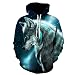 Produktbild BAIMM Flame Wolf Life Tree Frühlings- Und Herbst-3D-Digitaldruck-Hoodie-Sweatshirt Mit Taschen-Unisex-Sweatshirt-E_2XL