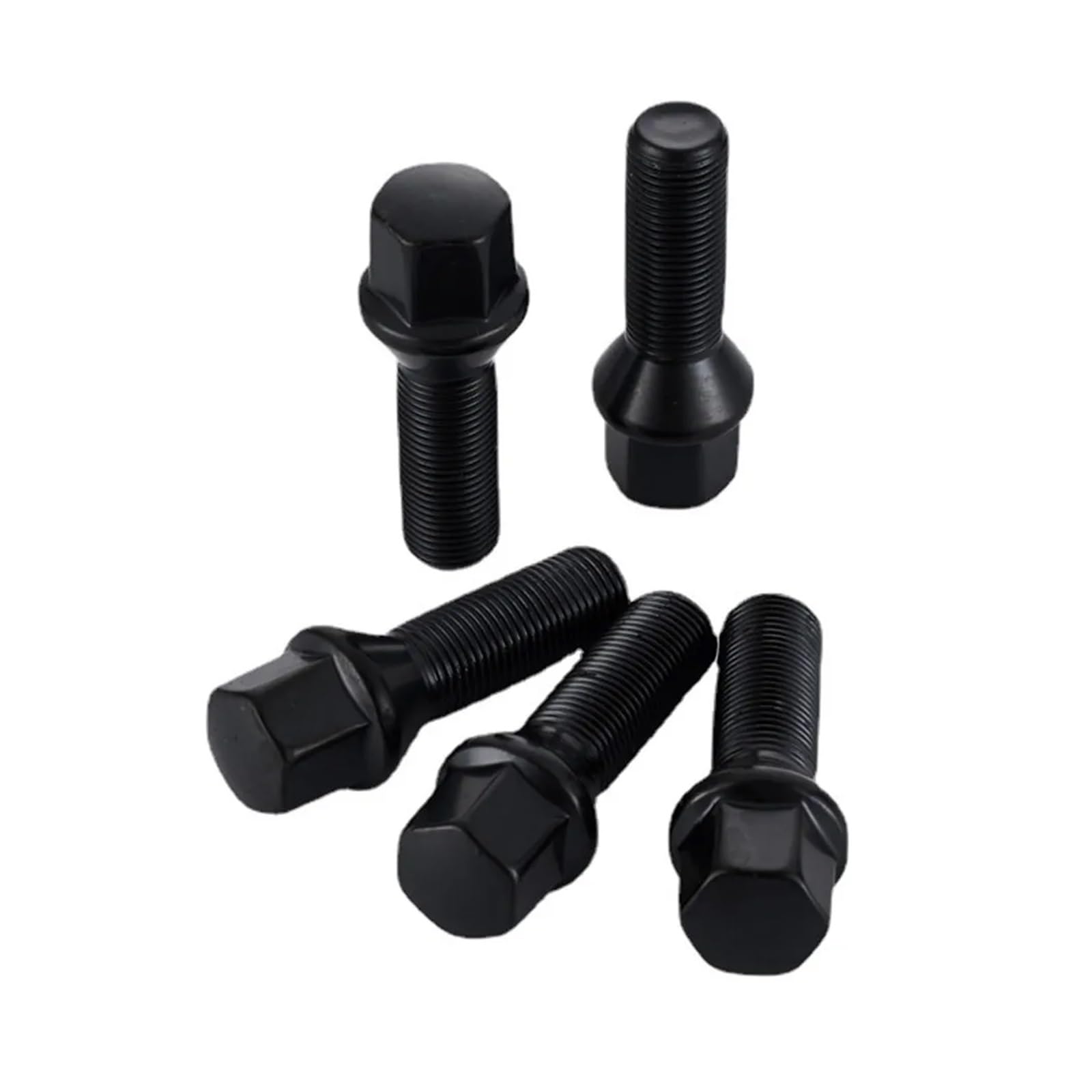 M14x1,25/M14x1,5 Czarne śruby z uchwytami kół 17mm sześciokątne 35mm/40mm/28mm długość trzpienia Śruby do kół z gniazdem stożkowym(40mm 4pcs,M14x1.25)