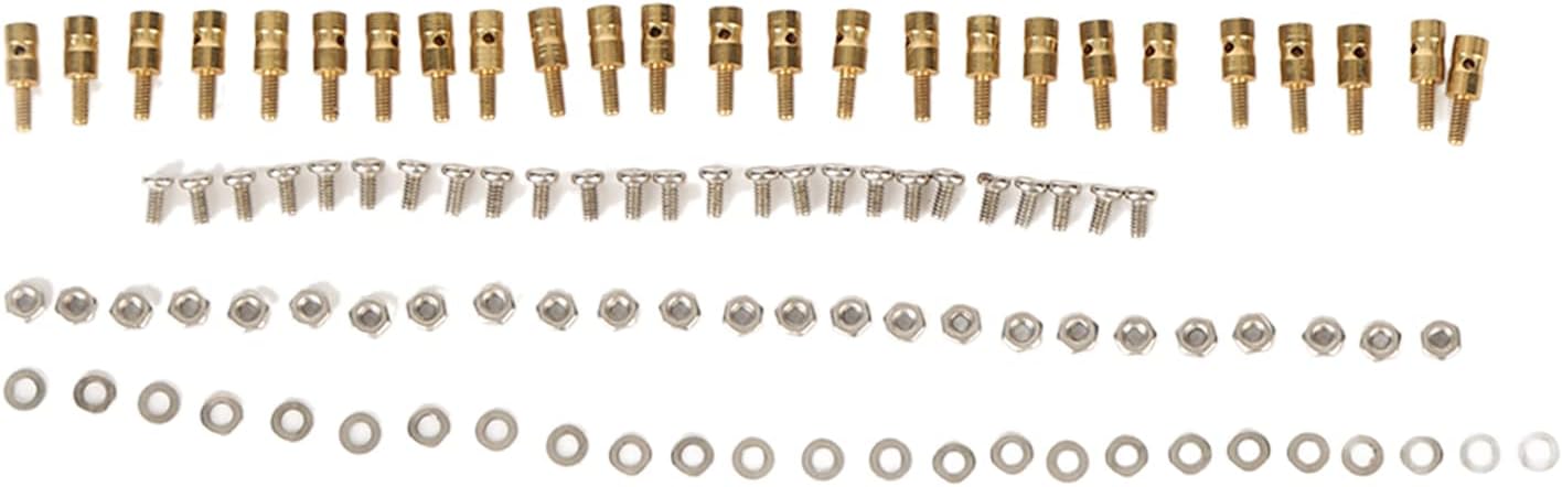 RC Pushrod Linkage Stopper Set with Quick Adjusters, Screws, Nuts and Gaskets for RC Planes, Helicopters, Boats (1.0 mm)