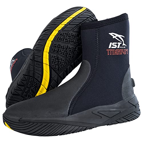 IST 5MM Sneaker Sole Diving Booties, Size 10