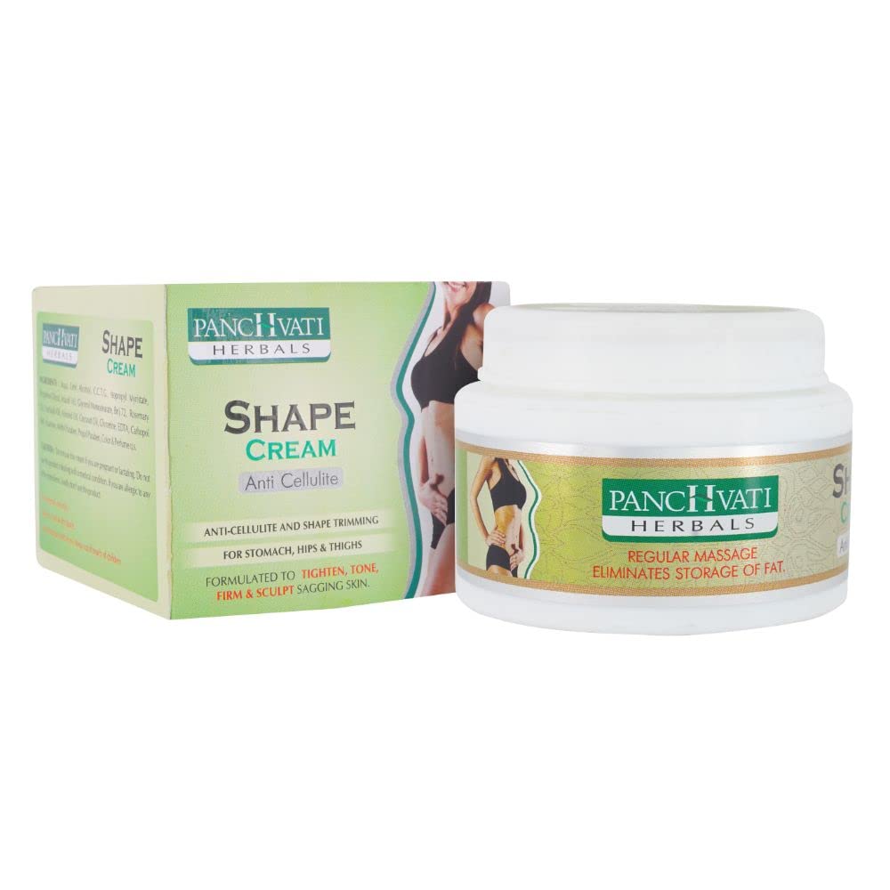 PANCHVATIHerbals Anti Cellulite Shape Cream Specially Meant for Stomach, Hips, Thighs & Arms Tightens and tones body parts Cuts stubborn fat from problem areas 100 gm