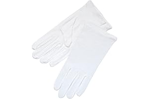 White 100% Cotton Women's Gloves