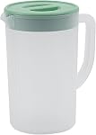 Luqeeg Pitcher en plastique, Grande Capacité Haute Température Proof Jus froid Jus avec limace, Conteneur d'eau de camping pour le thé de jus (Green1)