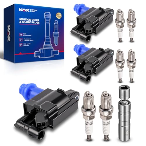 Image of KAX Ignition Coils & Spark Plugs Set Fit for Lexus IS300, GS300 | (w /tool) IS300 2001-2005, GS300 2001-2005 UF228
