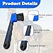 RUOGUWUYE 2 Pcs Horses Hoof Pick Brush with Soft Touch Rubber Handle, Portable Hoof Pick for Horses Goat Donkey Horse Hoofs Trimming and Horse Equestrian Enthusiasts (Random, 2-in-1)