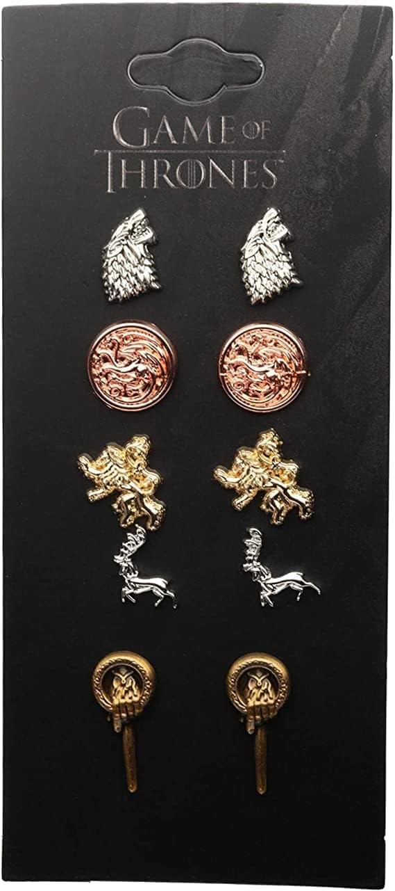 SalesOne Game of Thrones Jewelry – Rhaenyra Targaryen Crown Stud Earrings for Women | Targaryen Merch, Gifts & Stud Earrings